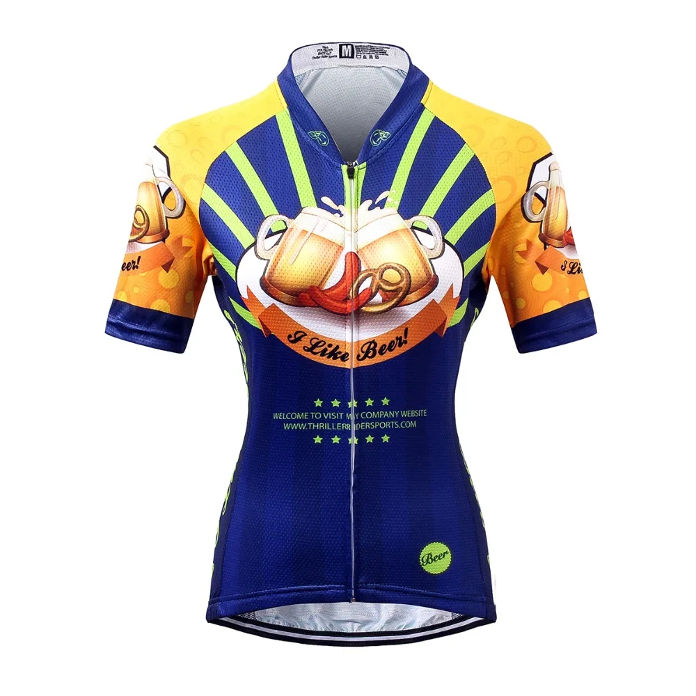 

THRILLER RIDER SPORTS TRS-W0003 Womens Cycling Jersey Cycling Clothing Bike Shirt Size S to 5XL