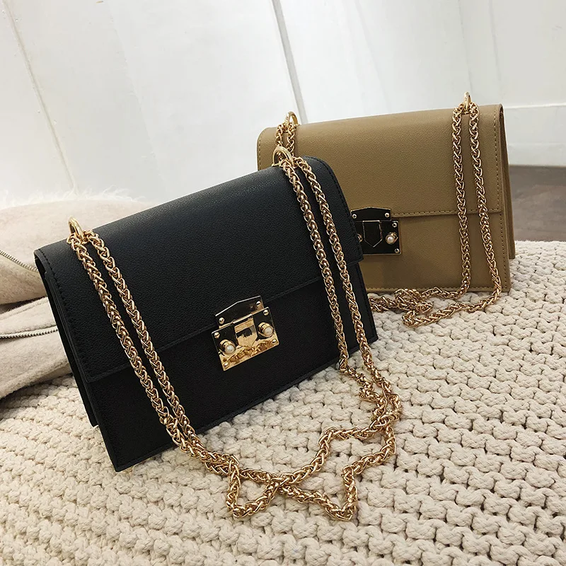 

High-quality women's bag 2019 new Korean version of of simple fashion ladies chain oblique Bag