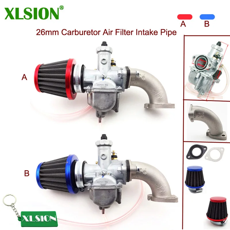 XLSION 26 мм КАРБЮРАТОР впускной для Pit Dirt Bike Lifan YX SSR CRF50 140cc 125cc 110cc | Автомобили и