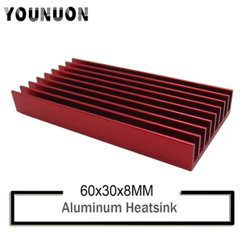 10Pcs YOUNUON Wholesale 60x30x8mm BTC USB ASIC Cooling Heatsink RED Bitfury Aluminum Radiator