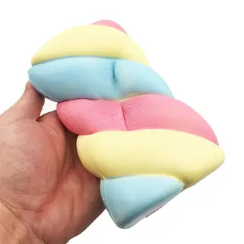 

Super Slow Rising Squishy Squeeze Toy Rainbow Marshmallow Bread Shape Stress Reliever Kid's Toy Gift Decoration