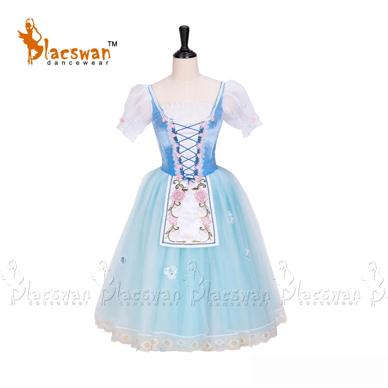 Peasant Style Lise Custom Handmade Professional Long Ballet Dresses Blue Romantic Tutu BT718 | Тематическая одежда и