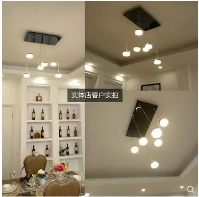 الحديثة الحد الأدنى مطعم مصباح الثريا الإبداعية led كريستال الإضاءة طاولة طعام بار مكتب مصباح دراسة led لاعبا بقيادة مصباح