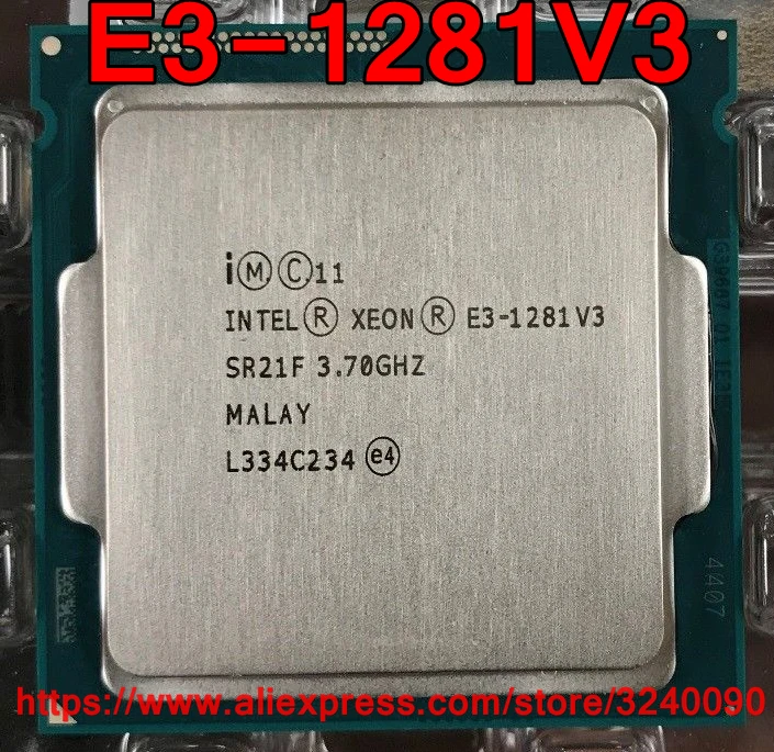 Процессор Intel cpu Xeon E3-1281V3 3,70 ГГц 8 м 80 Вт четырехъядерный процессор E3 1281V3 LGA1150 E3 1281 V3 E3-1281 V3