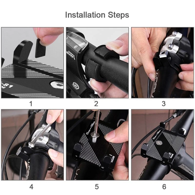  Aluminium Legierung Fahrrad Telefon Halter Motorrad Lenker Halterung für 35-62 