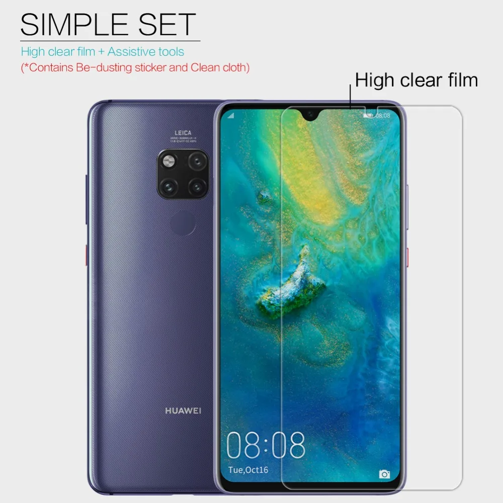 Прозрачная Матовая Защитная пленка NILLKIN для Huawei Mate 20 X защитная против отпечатков