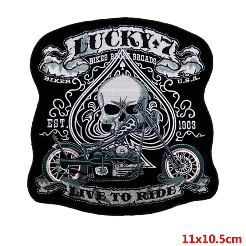 Prajna Live To Ride Patch Motorcycle Letter Hippie Patches Iron On Embroidered Patches For Clothes Stripes Stickers DIY Applique - Цвет: Серый цвет с красноватым отливом