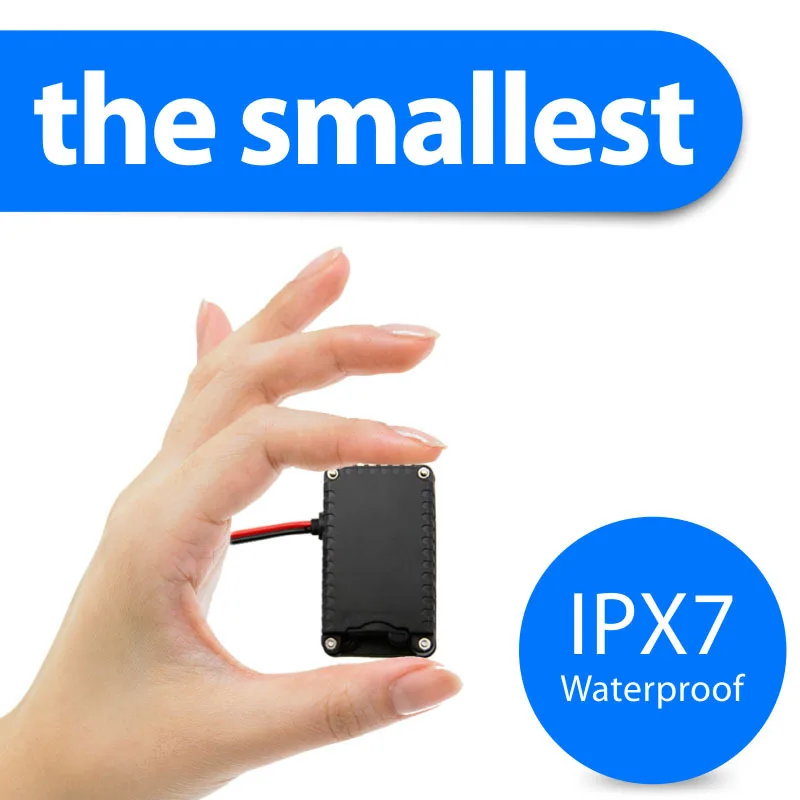 smallest waterproof micro gps tracker plus wireless gprs sim card for