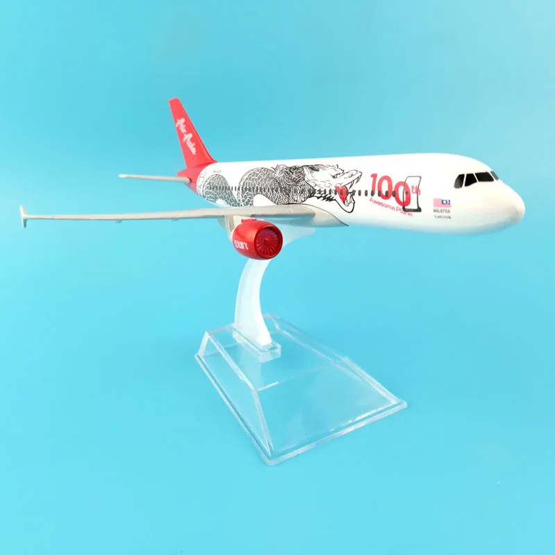 Авиакомпании a320 air asia модель Королевского самолета Иордании из сплава 16 см
