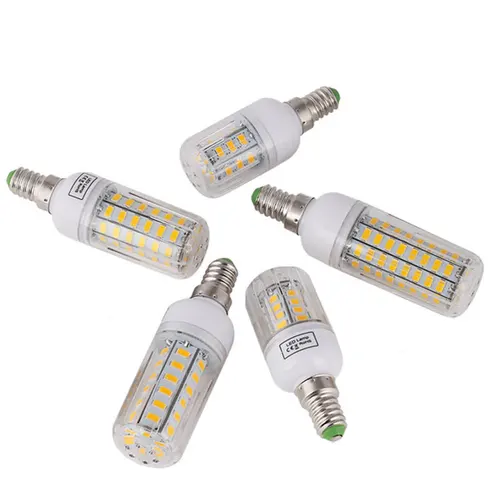 E27 E14 LED 램프 5730 SMD 콘 램프 전구 샹들리에 조명, 220V 24 30 42 64 80LED 7W 12W 15W 20W 25W 4