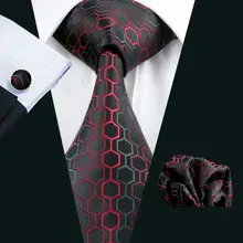 Барри. ван классический мужской галстук шелк Новинка геометрические 30 стилей галстук Hanky запонки Комплекты для мужчин свадебные Бизнес партия