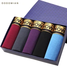 Боксеры Мужские Шорты Чистый Цвет Трусы Мужские Хлопок Нижнее Белье для Мужчин Большие Размеры Шорты-боксеры 5 шт/упак