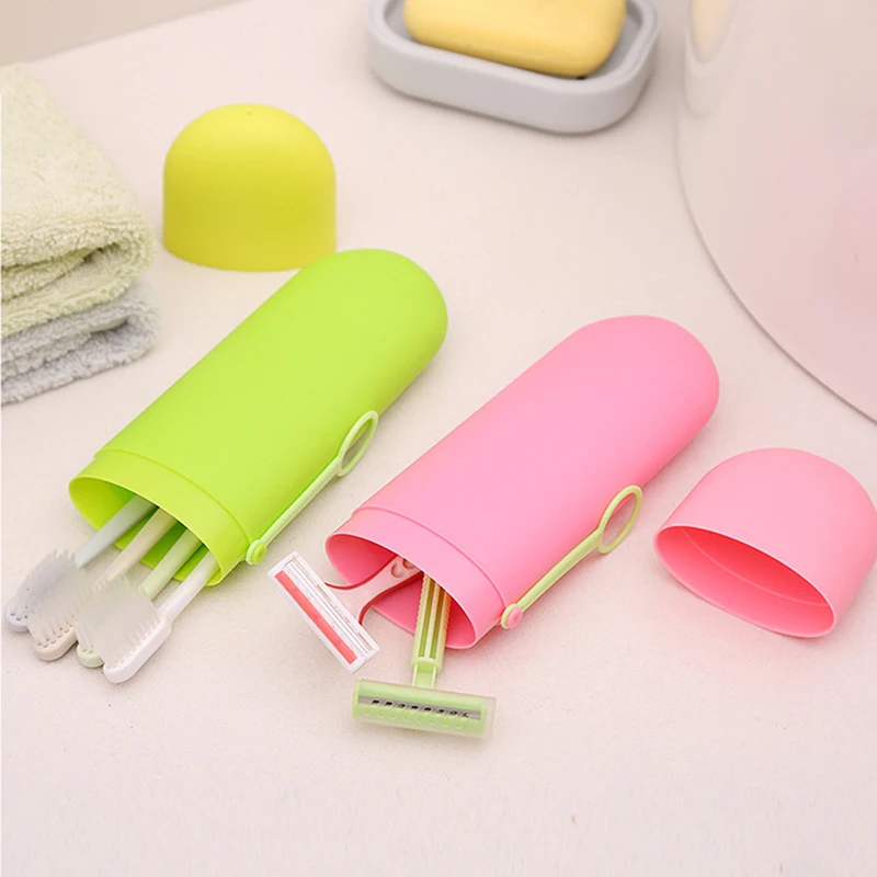 معجون الأسنان المحمولة السفر حامل كاب حالة المنزلية تخزين كوب في الهواء الطلق حامل ملحقات الحمام