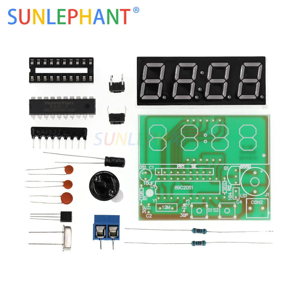 Высокое качество C51 4 бита электронные часы электронный производственный Набор DIY наборы C51 электронные часы