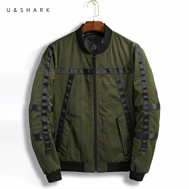 U & SHARK/осенние повседневные куртки для мужчин Брендовая одежда Модная уличная