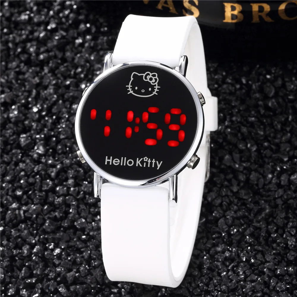

Cat Cartoon Hello Kitty Watch Baby Clock Children Gift Quartz Girl Wrist Kids Child Clock Cute Silicone Relogio Feminino Enfant