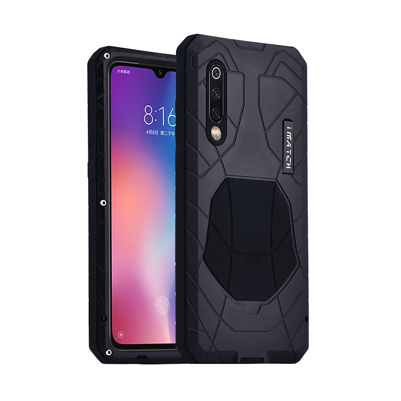 

IMATCH Original For Xiaomi Mi8 Mi9 Phone Case Hard Aluminum Metal Protector Full Cover Armor Heavy Protection Duty Shockproof
