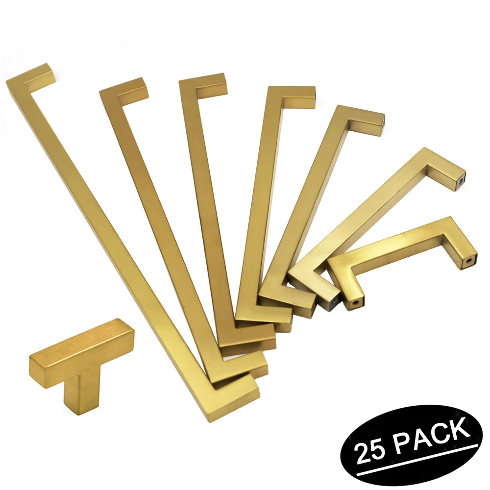 Goldenwarm Hardware Gold Knobs 2"12.6" Drawer Pulls