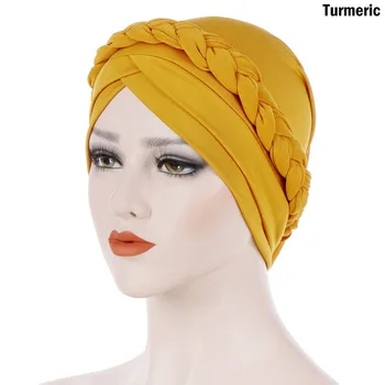 

Women Hooded Muslim Hat Bohemian Double Braided Turban Hat India Cap Muslim Hats