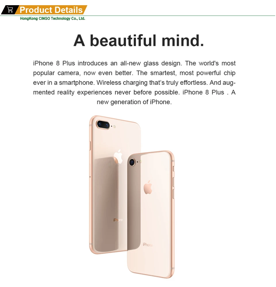 Оригинальный Apple iphone 8 Plus Hexa Core iOS 3 ГБ ОЗУ 64-256 Гб ПЗУ 5,5 дюймов 12MP отпечаток пальца 2691 мАч LTE мобильный телефон