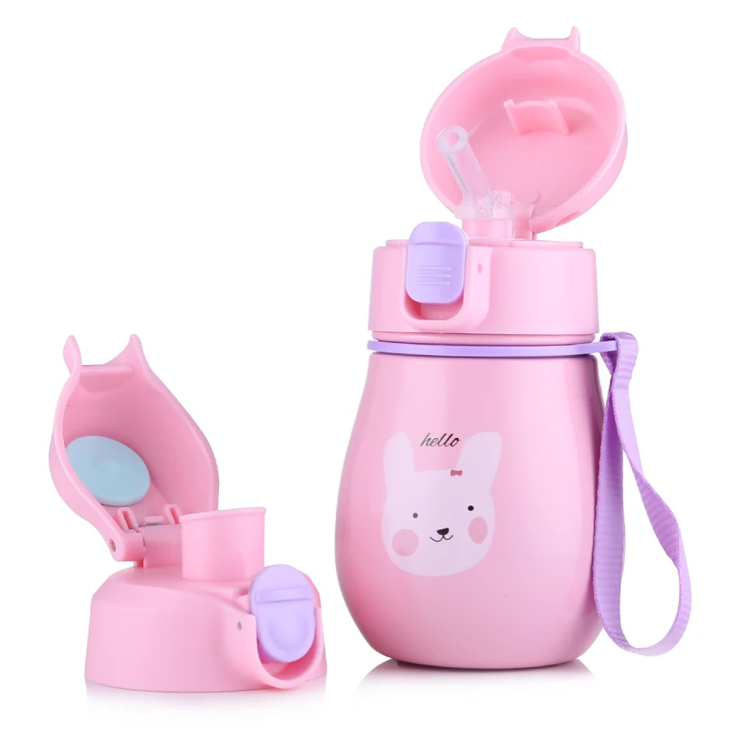 ONEISALL-350-ml-Enfants-Thermos-Tasse-2-Couvercles-Avec-Corde-de-Buveur-Avec-Paille-Verres-Pour(8)