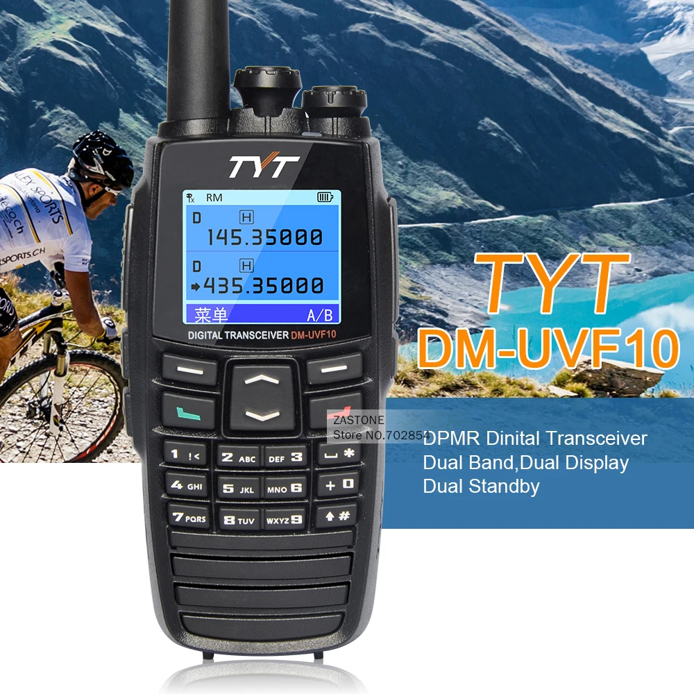 GPS Опционально TYT DPMR Цифровой Walkie Talkie DM-UVF10 5 Вт 256CH VOX Сканирование Ручной Ham Радио