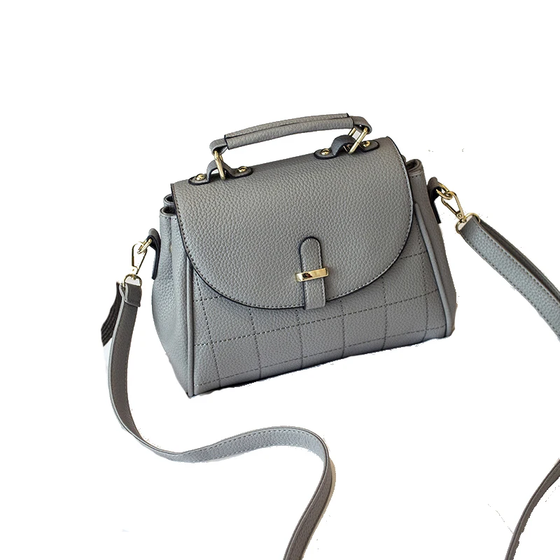 Fashion Korean Women Bag PU Leather Handbags Pure Color Shoulder Plaid Small Flap Crossbody Bags for Messenger | Багаж и сумки