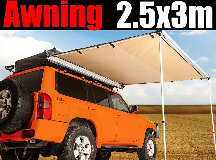 Хаки Цвет 4WD тент на крышу автомобиля боковой тент для солнцезащитных тентов автомобиля палатки для кемпинга