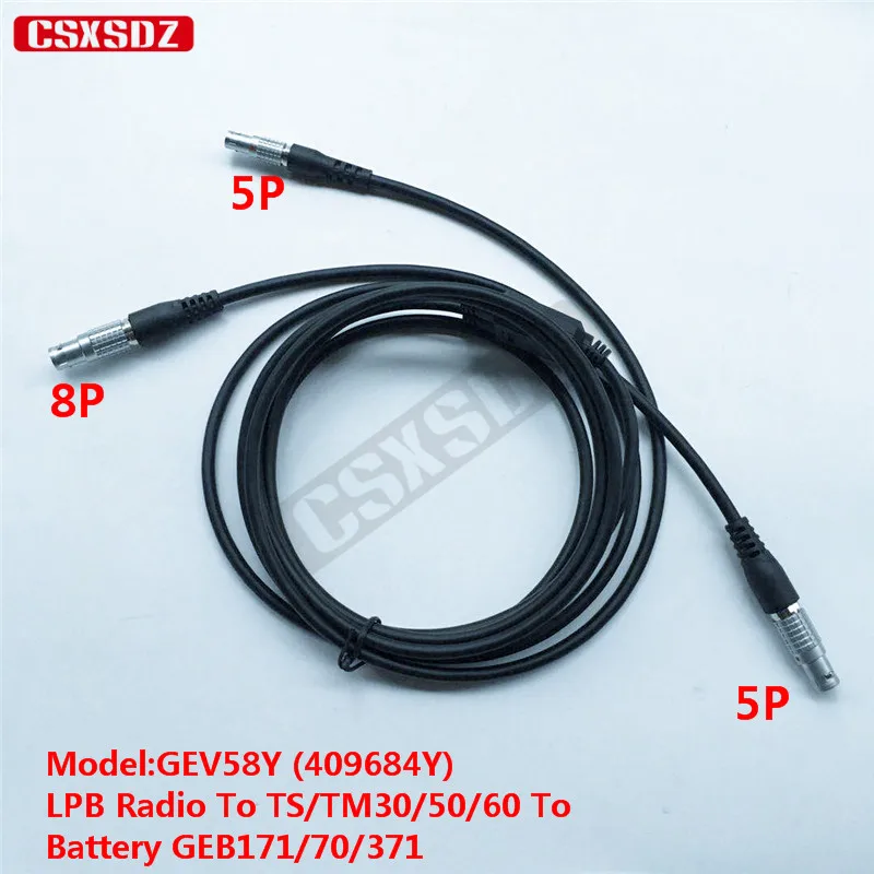 

Leica Total Station Y Type Cable For TCPS/LPB Type Radio And External battery GEB171/70/371 Model GEV58Y(409684Y) TS/TM30/50/60