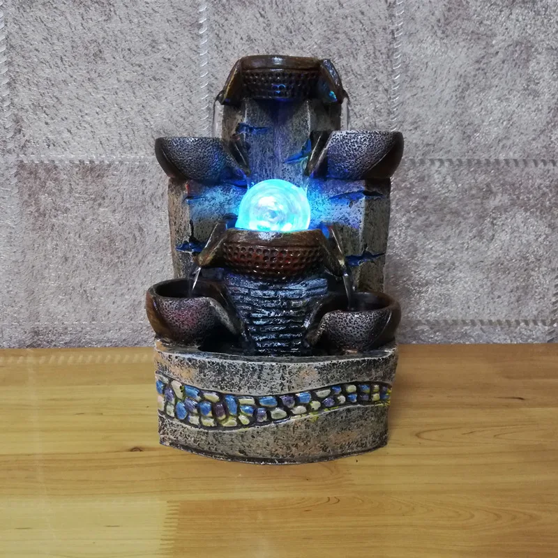 Настольный китайский водяной фонтан Fengshui медитация в помещении увлажнение