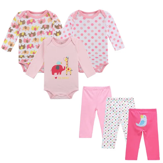Buy 6 Pack Baby Sets Baby Girl Clothes Long Sleeves
