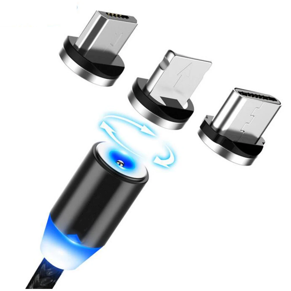 الصمام المغناطيسي كبل شحن الإضاءة المصغّر usb نوع C الهاتف كابل ل فون X 7 8 6 زائد ل Xiaomi 4 X المغناطيس سريع شاحن 1 M