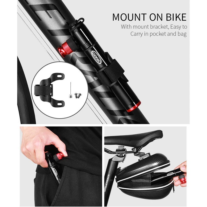 Cxwxc мини портативный велосипедный насос клапан Адаптер Co2 насос ручной насос мяч воздушный насос велосипедный насос
