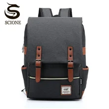Модный мужской холщовый рюкзак для женщин, вместительные Компьютерные рюкзаки для ноутбука, Повседневная Студенческая школьная сумка, повседневные дорожные рюкзаки