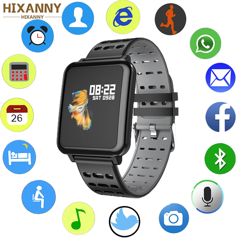 

T2 Smart watch IP68 Waterproof Heart Rate Blood Pressure oxygen monitor Smartwatch Bluetooth smart band for Android IOS