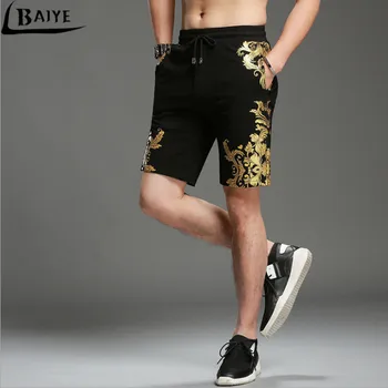 

TBAIYE Men's Fashion Clothing Product Summer Shorts Leisure Cotton Beach Shorts Men Brand Bronzing 3D printing shorts Man