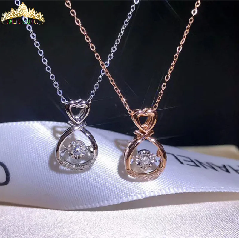 Jewelry 18K gold natural South African Diamond  Necklace Wedding gifts HI0023 with a certificate