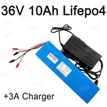 

Deep cycle 36v 10ah rechargeable lifepo4 battery for Motorcycle Electric Car Bicycle Scooter wheelchair sightseeing cart+charger