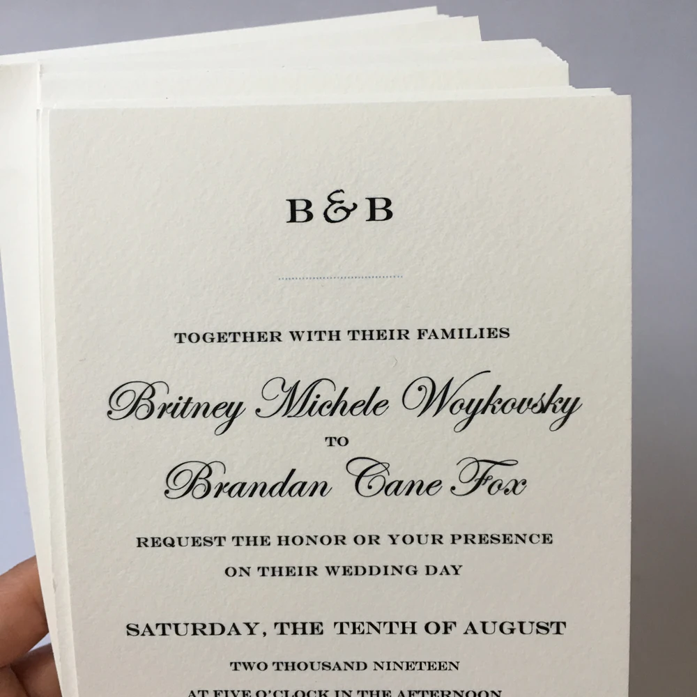 Picky Bride Off White Wedding Invitations with Envelopes; Rustic Invitations for Wedding Unique Wed - 32999986513