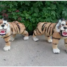 Моделирование Тигр Реквизит для фотосъемки моделирование кожаных животных украшения дома отправьте друзьям детей 60 см X 36 см