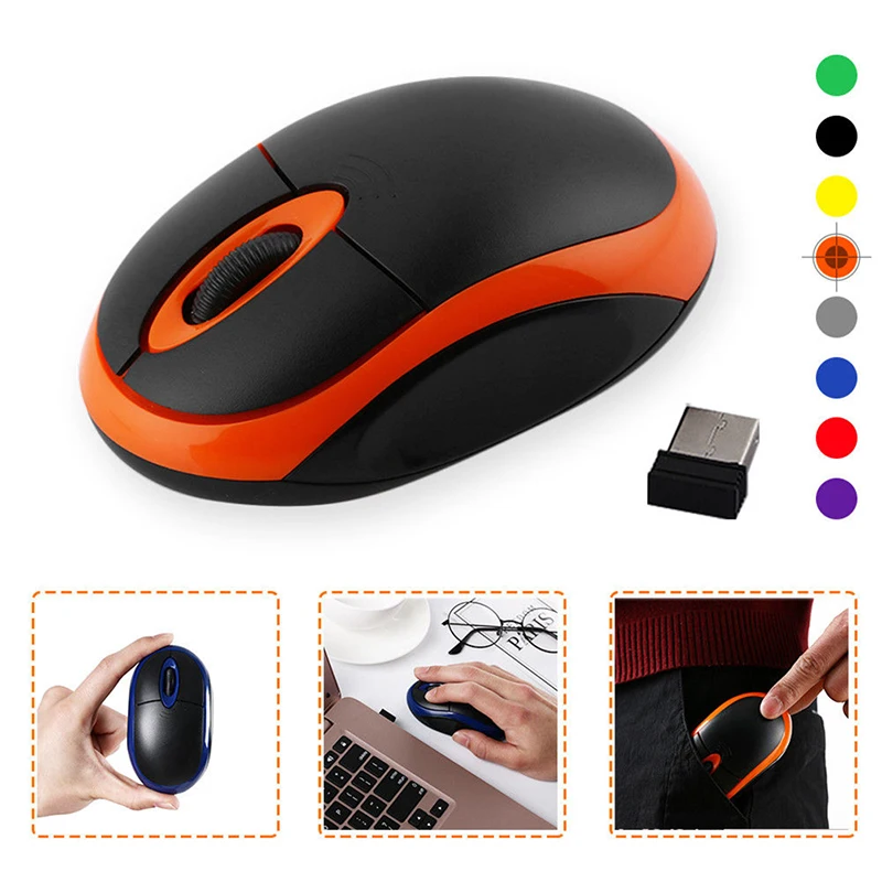 

Mini Small USB Wireless Mouse Optical Cordless Mice for Laptop Notebook PC