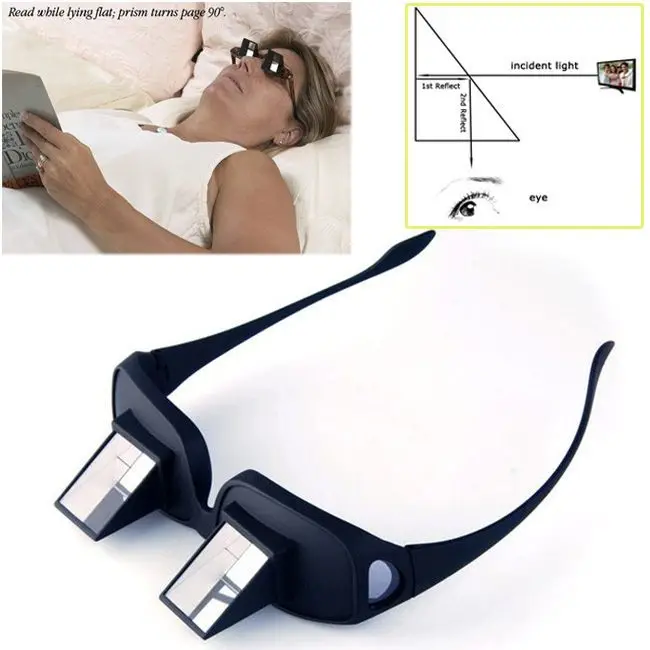 Prism Bed Laying TV Book Reading Glasses Lazy Creative Periscope