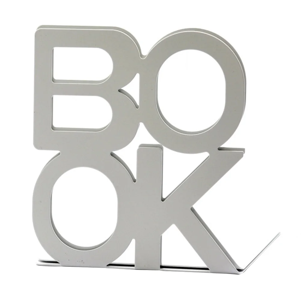 

2PCS Office Metal Stand Holder Desktop Bookend Anti-skid Letter Home Portable School Organizer Universal Support Stationery