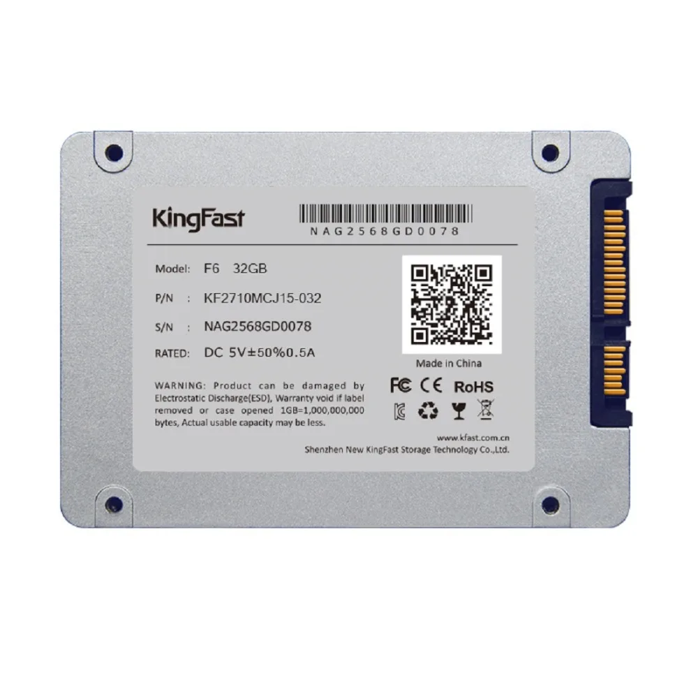 F6 32GB KingFast 2.5" SATA SSD 7mm Solid Disk Drives For Dell HP Lenovo
