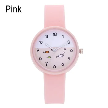 

Children Quartz Sports Watch Waterproof Silicone Strap Outdoor Simple Children Wristwatch LL@17