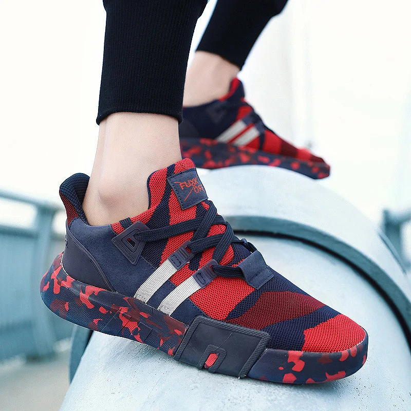 Мужские кроссовки Zapatos Hombre легкие дышащие красного цвета на лето 2019 | Обувь