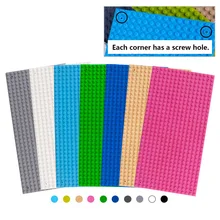 16*32 pontos placa base para tijolos pequenos 10 cores placa de base diy blocos de construção brinquedos para crianças compatíveis