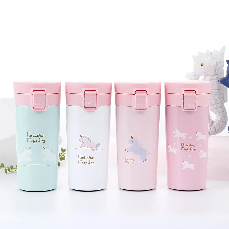 

Cute Unicorn Cartoon Thermos 380ml Stainless Steel Vacuum Flask Thermal Coffee Tea Thermocup Travel Office Tumbler Mugs Cups
