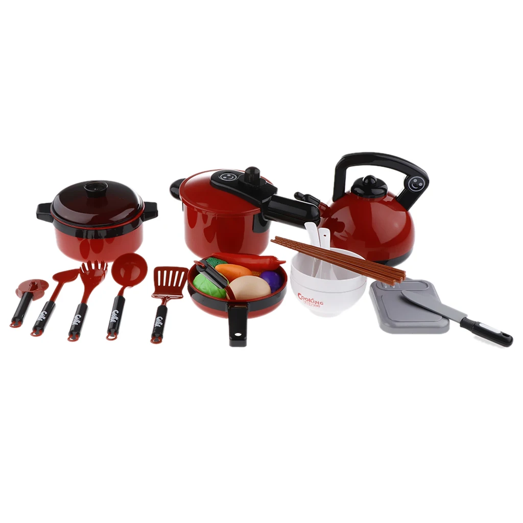 

Pretend Play Kitchen Cooking Set, Pretend Play Game Cookware Set, Educational Learning Toy, Kids Play House Toys ( 25pcs)