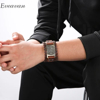 

EUEAVAN 5pcs Guardian Archangel Michael Sigil Amulet Bracelet Keep Me Safe and Positive Talisman Jewelry For Men Wholesale